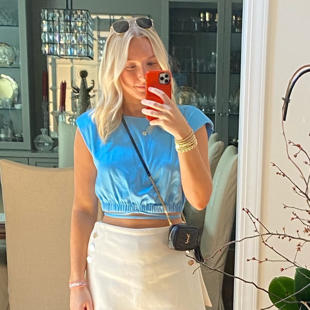 NICHOLAS Blue Crop Top